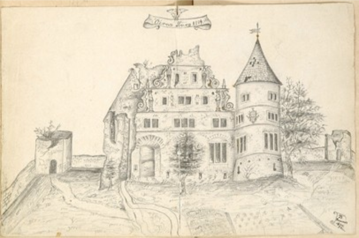 Vernaburg von Nordosten (1874).